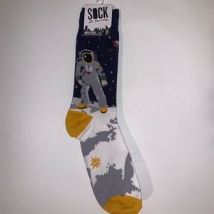 Sock it to Me One Giant Leap Astronaut Moon Socks - NWT